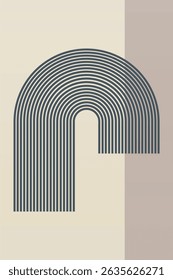 Contemporary bohemian wall art featuring bold geometric shapes and clean line patterns in muted tones