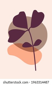 Contemporary boho Plant pattern background for design  modern card, cute invitation,  t-shirt print etc.