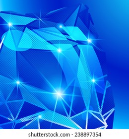 Contemporary bright background, dot textured dimensional distorted template.