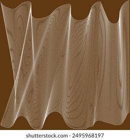 Contemporary Brown Background with Elegant White Wave Forms - Sleek and Modern Abstract Design Perfect for Digital Art, Graphic Design, and Creative Project Enhancements