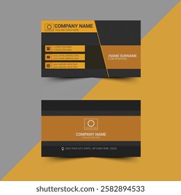 Contemporary business card design, innovative clean corporate double-sided template, personal contact card, vector graphic, sleek professional identity card, minimal and modern layout