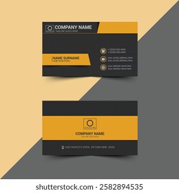 Contemporary business card design, innovative clean corporate double-sided template, personal contact card, vector graphic, sleek professional identity card, minimal and modern layout