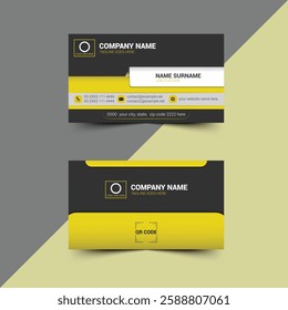 Contemporary business card design, innovative clean corporate double-sided template, personal contact card, vector graphic, sleek professional identity card, minimal and modern layout