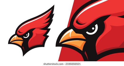 Contemporary Cardinal Mascot Logo: Perfect for Sports, Esports, Badges, Emblems, and Trendy T-shirt Printing