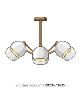 Contemporary ceiling light illuminating space with multiple lamps, providing elegant brightness and decorative accent in an interior setting