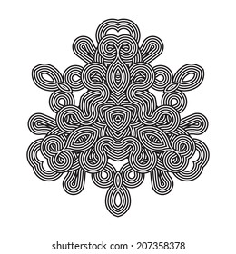 Contemporary celtic knot doily round lace floral pattern card, circle, mandala, amulet 