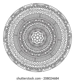 Contemporary celtic knot doily round lace floral pattern card, circle, mandala, amulet 