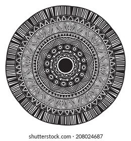 Contemporary celtic knot doily round lace floral pattern card, circle, mandala, amulet 
