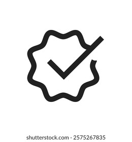 A contemporary checkmark icon that represents approval, validation, confirmation, and correctness. It is perfect for application across multiple digital platforms and various design projects