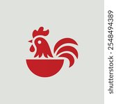 Contemporary Chicken Ramen Logo Concept