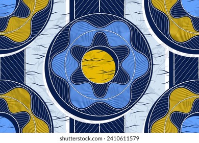 Contemporary Circle Art, African Tribal Abstract Background, Vibrant Textile Art for Modern Fashion and Cultural Fusion, Ethnic Motifs Tradition Design