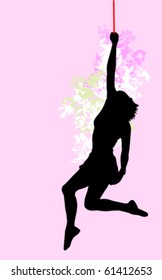 Contemporary circus acrobat. Vector