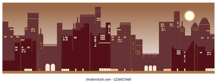 A contemporary city sunset background