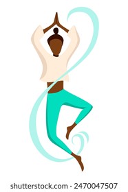 Contemporary and classical dancing. Dancer character design. Flat vector illustration. Modern dance style. Hip-hop, break, ballet