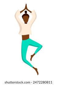 Contemporary and classical dancing. Dancer character design. Flat vector illustration. Modern dance style. Hip-hop, break, ballet