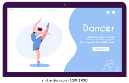 Contemporary and classical dancing set. Dancer character design. Flat vector illustration. Modern dance styles. Hip-hop, break, ballet, house, jazz, funk, popping