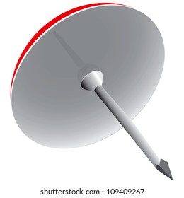 Contemporary clerical pin for fastening papers. Vector illustration.