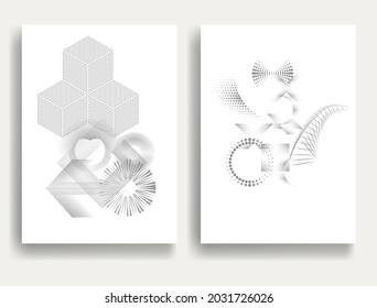 Contemporary composition .Modern minimal posters .Linear  design . Trendy background . Vector illustration