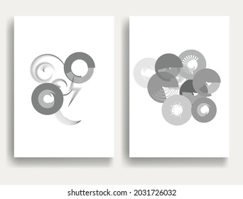 Contemporary composition .Modern minimal posters .Linear  design . Trendy background . Vector illustration