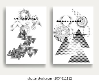 Contemporary composition .Modern minimal posters .Linear  design . Trendy background . Vector illustration