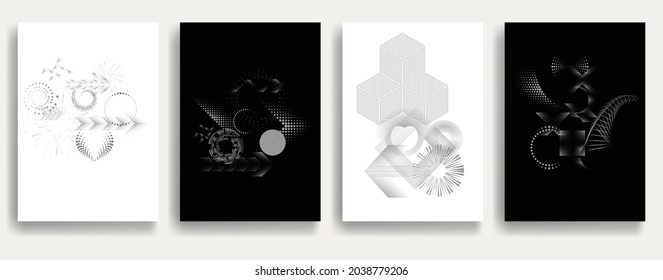 Moderne Komposition .Moderne minimale Plakate .Lineares Design . Trendster Hintergrund. Vektorgrafik