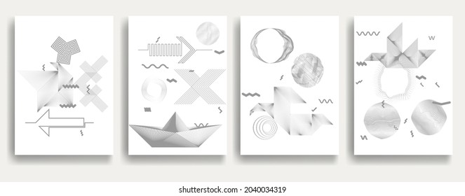 Contemporary composition .Modern minimal posters .Linear  design . Trendy background . Vector illustration