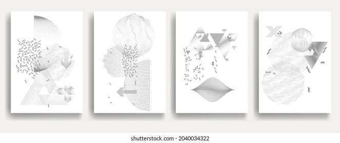 Contemporary composition .Modern minimal posters .Linear  design . Trendy background . Vector illustration