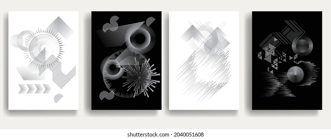 Contemporary composition .Modern minimal posters .Linear  design . Trendy background . Vector illustration
