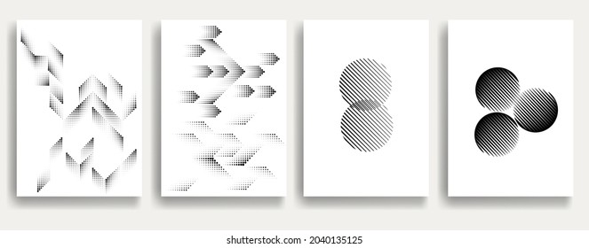 Moderne Komposition .Moderne minimale Plakate .Lineares Design . Trendster Hintergrund. Vektorgrafik