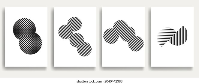 Contemporary composition .Modern minimal posters .Linear  design . Trendy background . Vector illustration