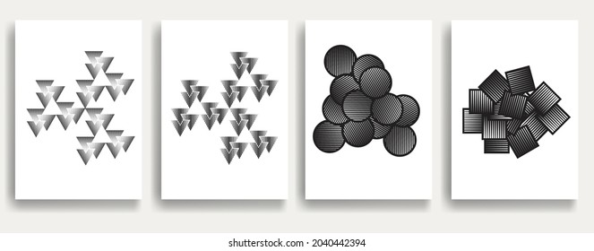 Contemporary composition .Modern minimal posters .Linear  design . Trendy background . Vector illustration