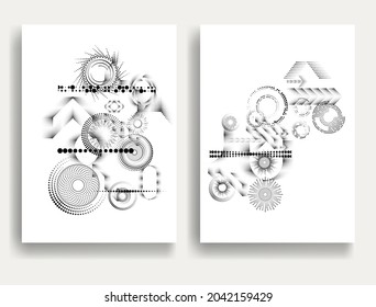 Contemporary composition .Modern minimal posters .Linear  design . Trendy background . Vector illustration