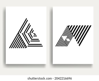 Contemporary composition .Modern minimal posters .Linear  design . Trendy background . Vector illustration