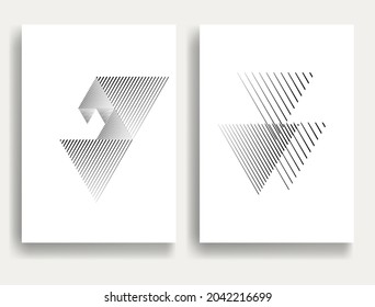 Contemporary composition .Modern minimal posters .Linear  design . Trendy background . Vector illustration