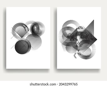 Composición contemporánea .Afiches mínimos modernos .Diseño lineal . Fondo de moda. Ilustración del vector
