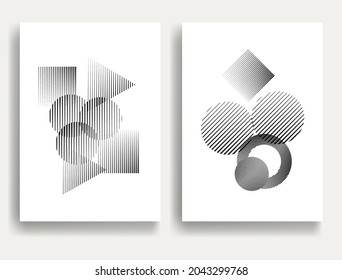 Contemporary composition .Modern minimal posters .Linear  design . Trendy background . Vector illustration