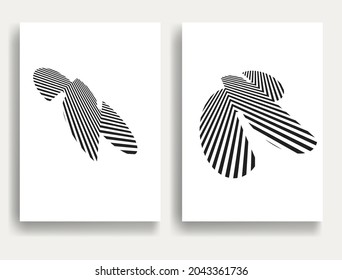 Composición contemporánea .Afiches mínimos modernos .Diseño lineal . Fondo de moda. Ilustración del vector