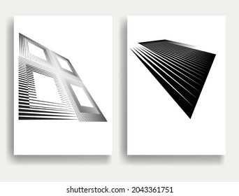 Contemporary composition .Modern minimal posters .Linear  design . Trendy background . Vector illustration