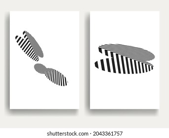 Contemporary composition .Modern minimal posters .Linear  design . Trendy background . Vector illustration