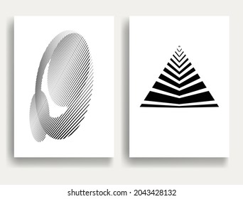 Contemporary composition .Modern minimal posters .Linear  design . Trendy background . Vector illustration