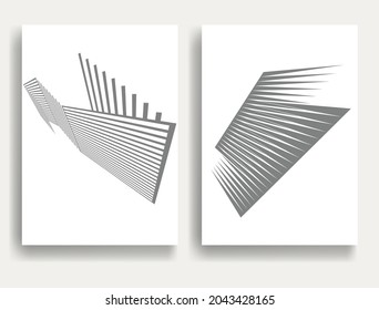 Composición contemporánea .Afiches mínimos modernos .Diseño lineal . Fondo de moda. Ilustración del vector