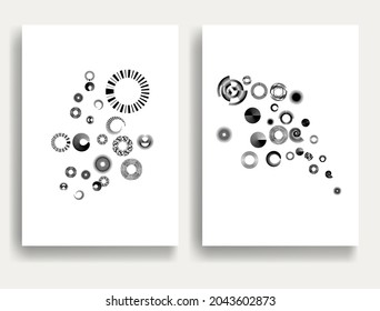 Contemporary composition .Modern minimal posters .Linear  design . Trendy background . Vector illustration