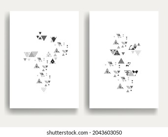 Contemporary composition .Modern minimal posters .Linear  design . Trendy background . Vector illustration