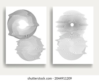 Contemporary composition .Modern minimal posters .Linear  design . Trendy background . Vector illustration
