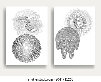 Contemporary composition .Modern minimal posters .Linear  design . Trendy background . Vector illustration