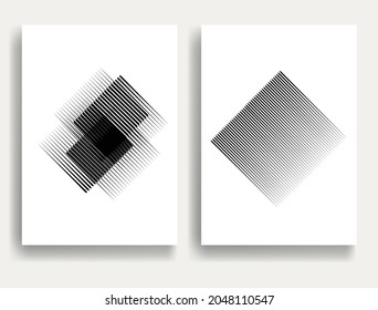 Contemporary composition .Modern minimal posters .Linear  design . Trendy background . Vector illustration