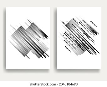 Contemporary composition .Modern minimal posters .Linear  design . Trendy background . Vector illustration