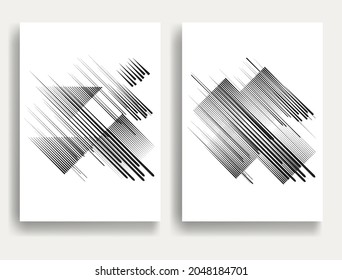 Composición contemporánea .Afiches mínimos modernos .Diseño lineal . Fondo de moda. Ilustración del vector