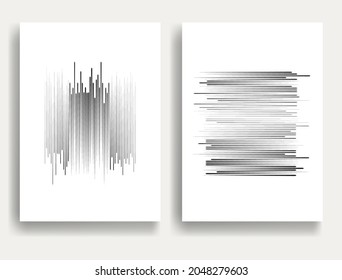 Contemporary composition .Modern minimal posters .Linear  design . Speed lines .Trendy background . Vector illustration