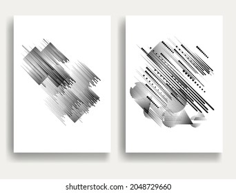 Contemporary composition .Modern minimal posters .Linear  design . Speed lines .Trendy background . Vector illustration